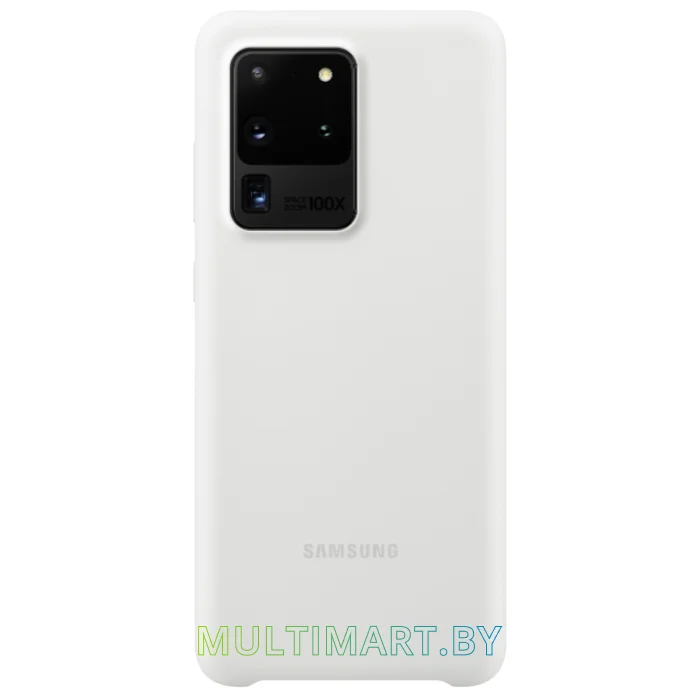Чехол Samsung Silicone Cover для Galaxy S20 Ultra (белый)